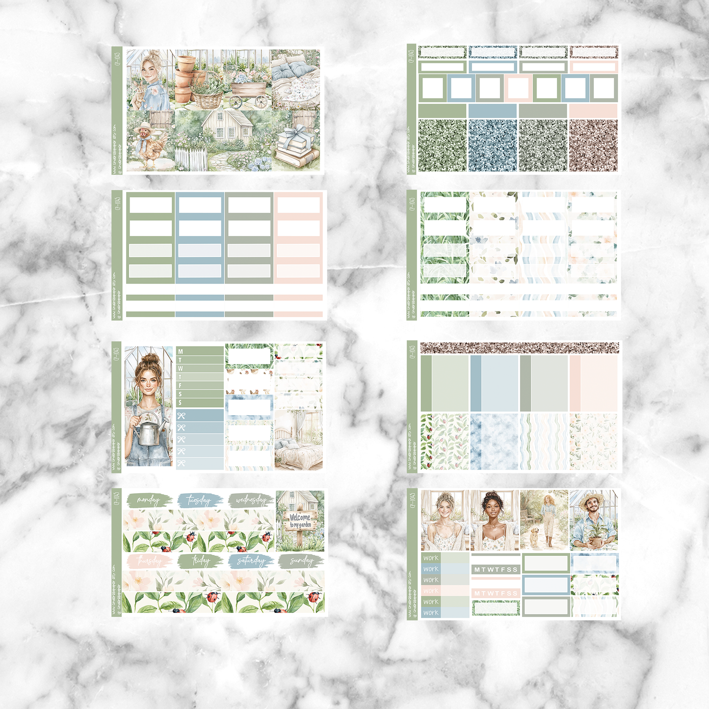 * GLITCH * Spring Garden - Ultimate Sticker Kit