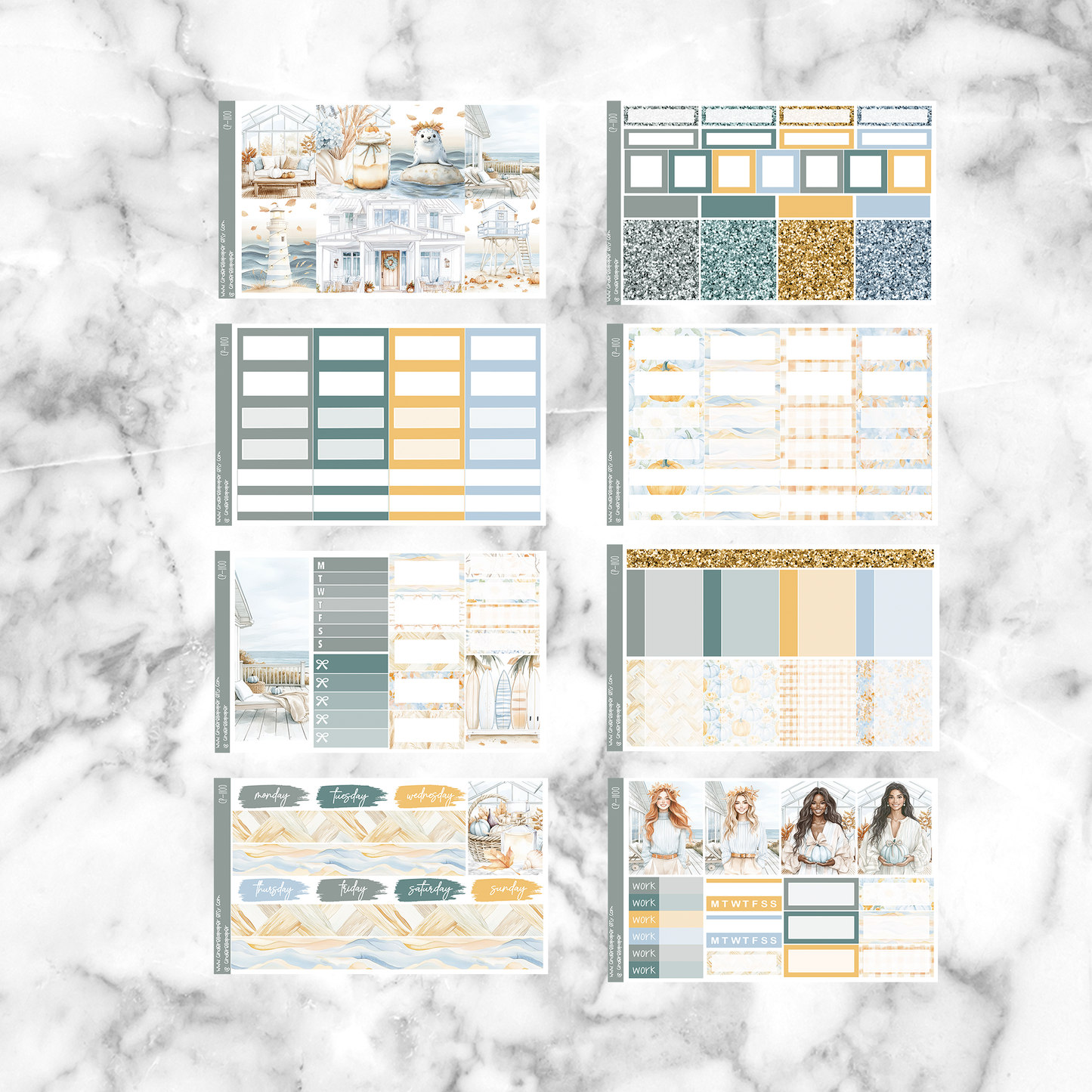 * GLITCH * Autumn Shore - Ultimate Sticker Kit