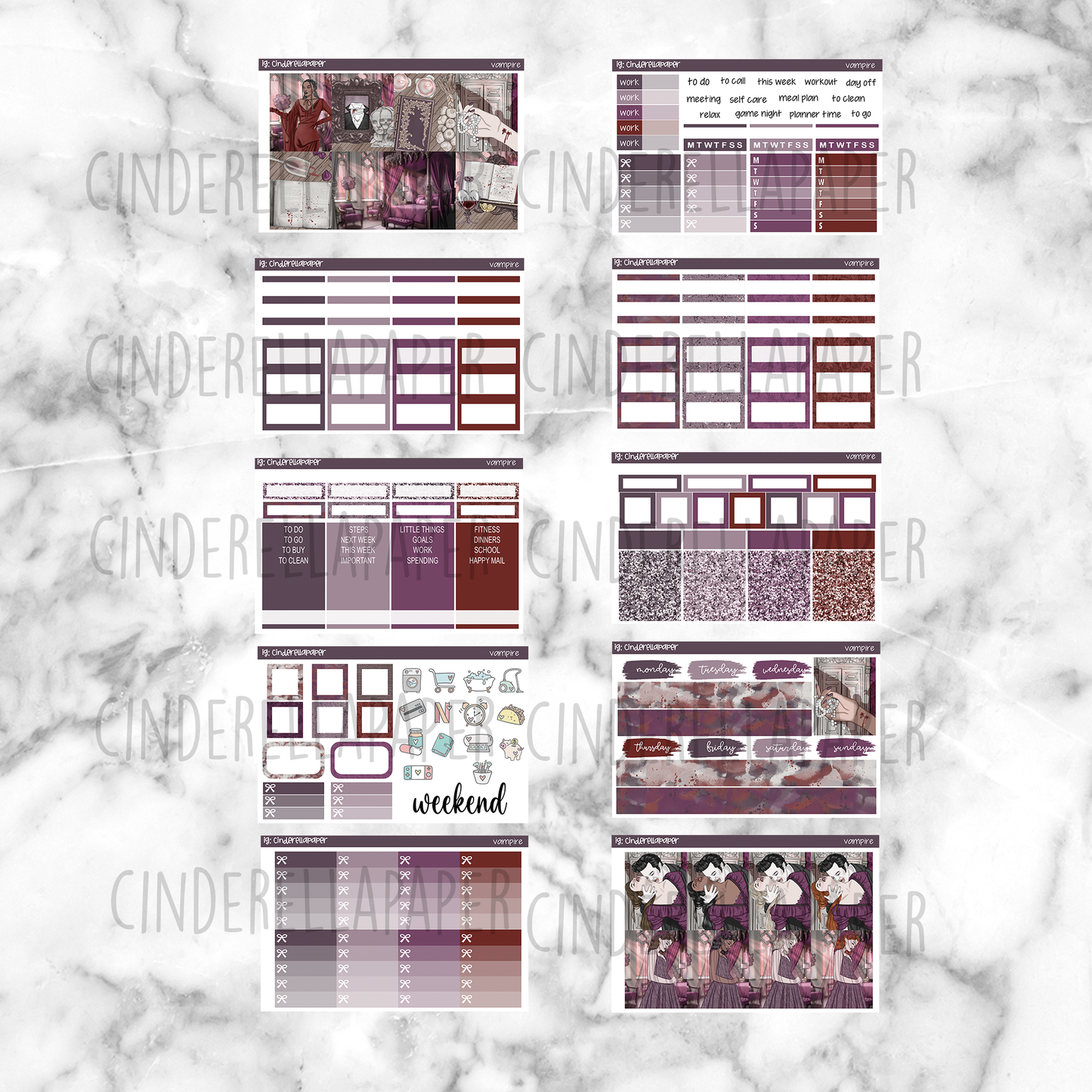 Vampire Printable Planner Sticker