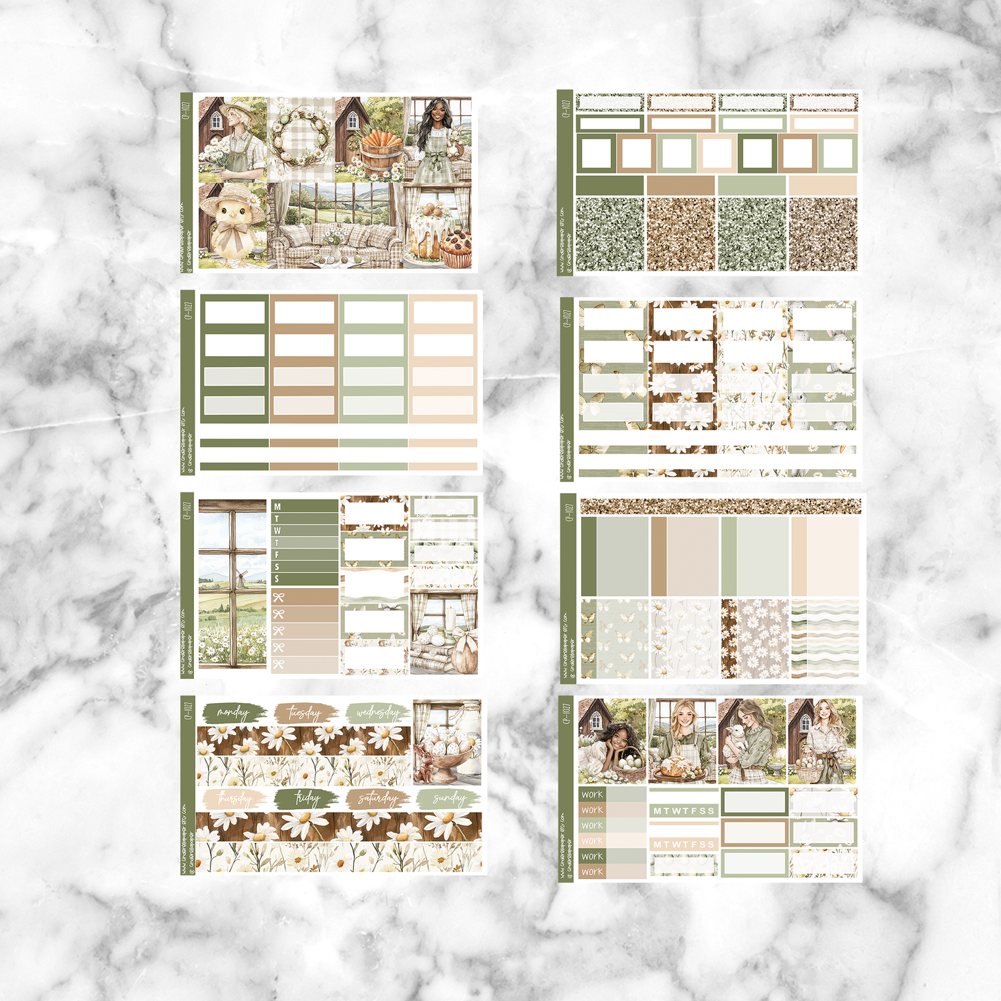 * GLITCH * Countryside Easter - Ultimate Sticker Kit