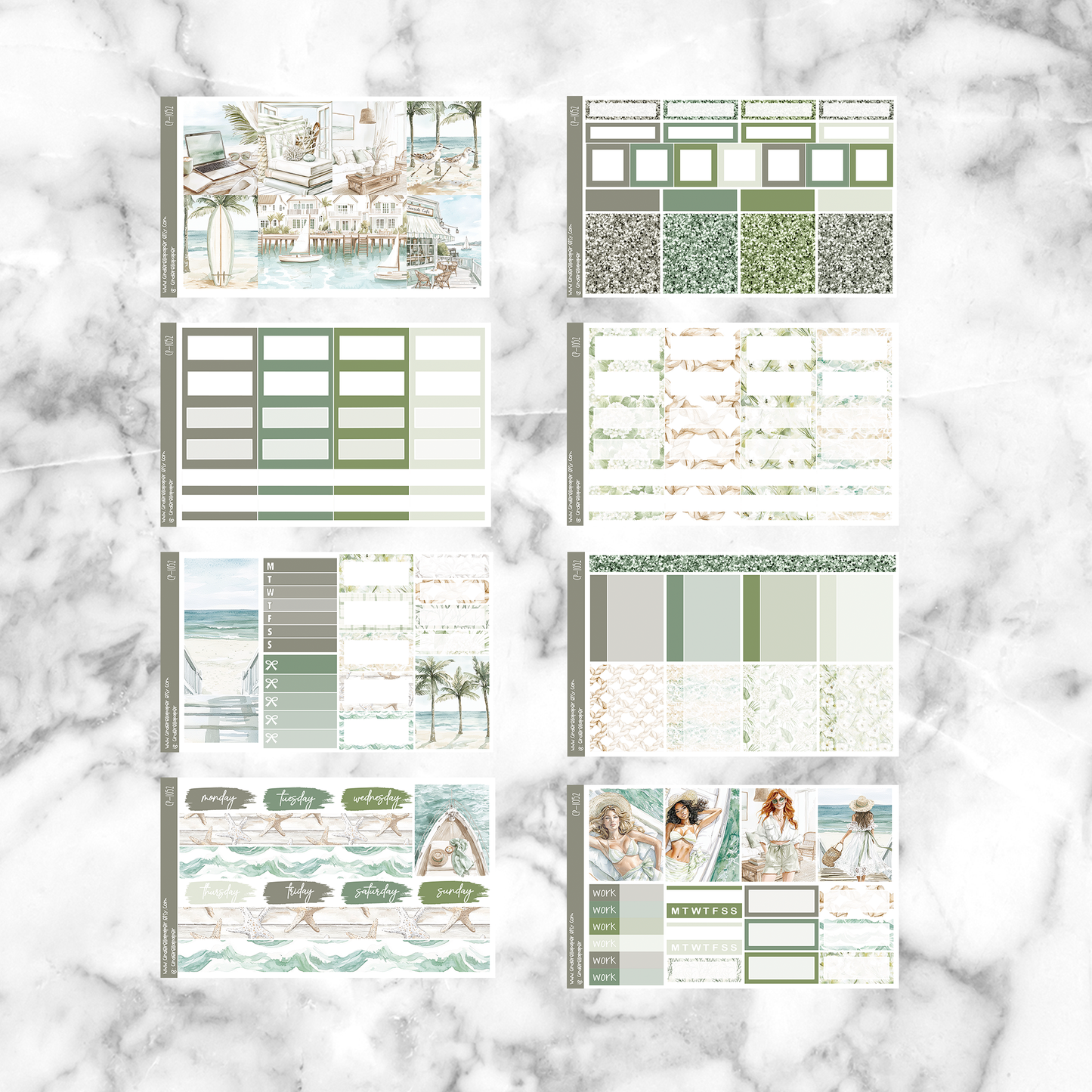 * GLITCH * Coastal Serenity - Ultimate Sticker Kit