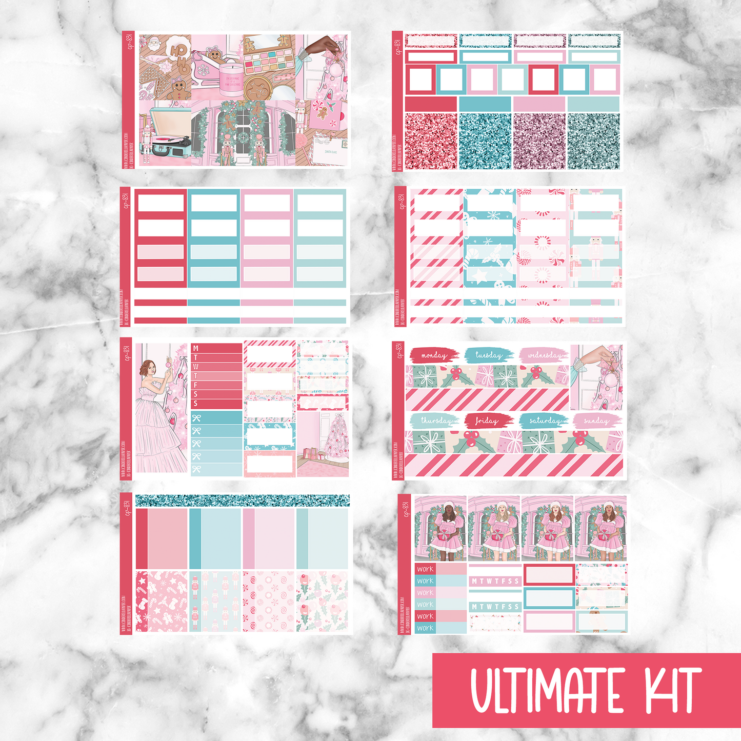 Pink Christmas - Ultimate Sticker Kit