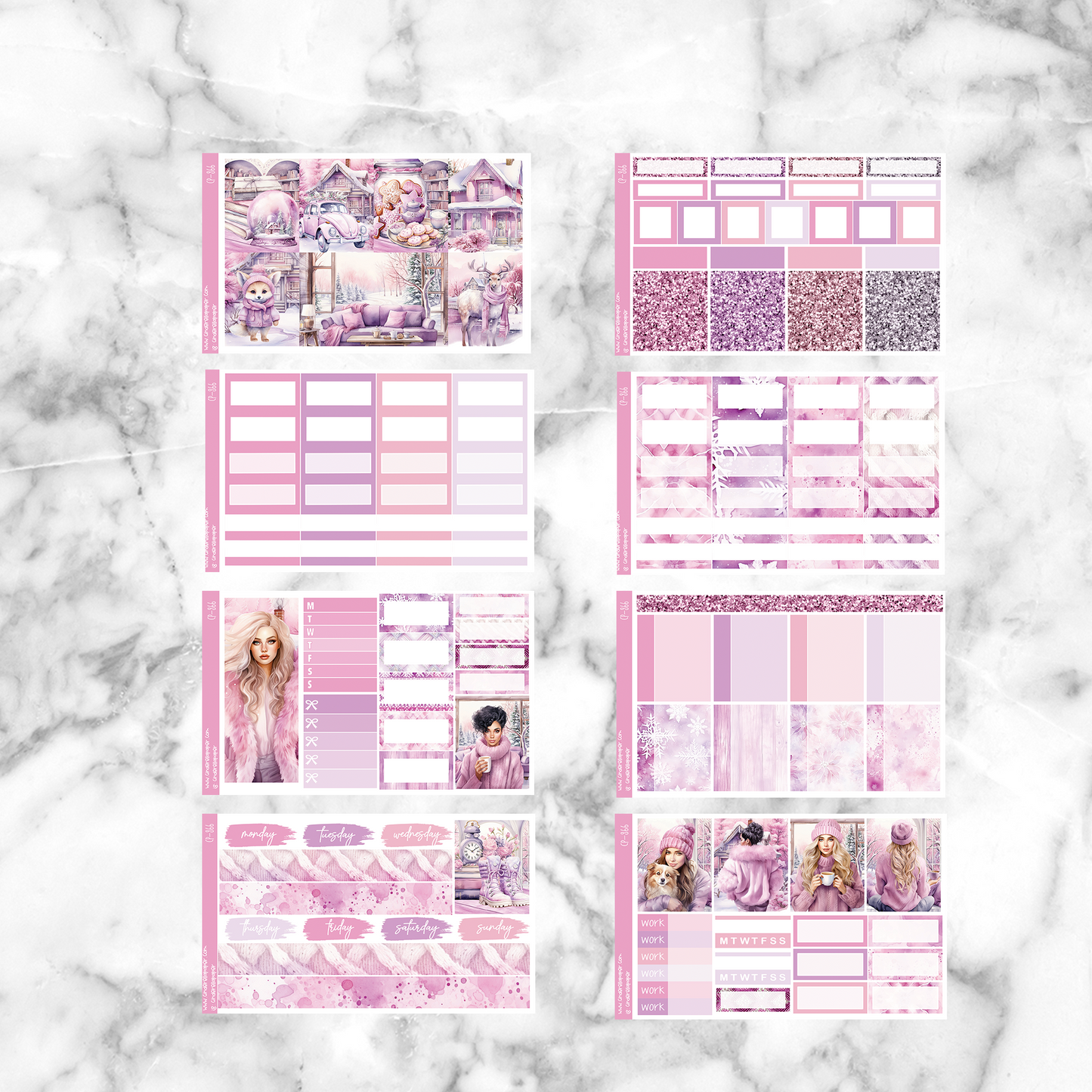 Pink Winter - Ultimate Sticker Kit