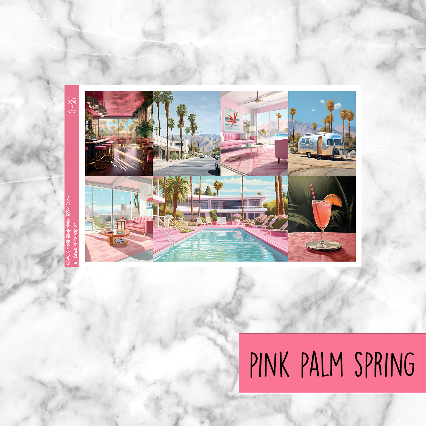 Pink Palm Spring - Ultimate Sticker Kit