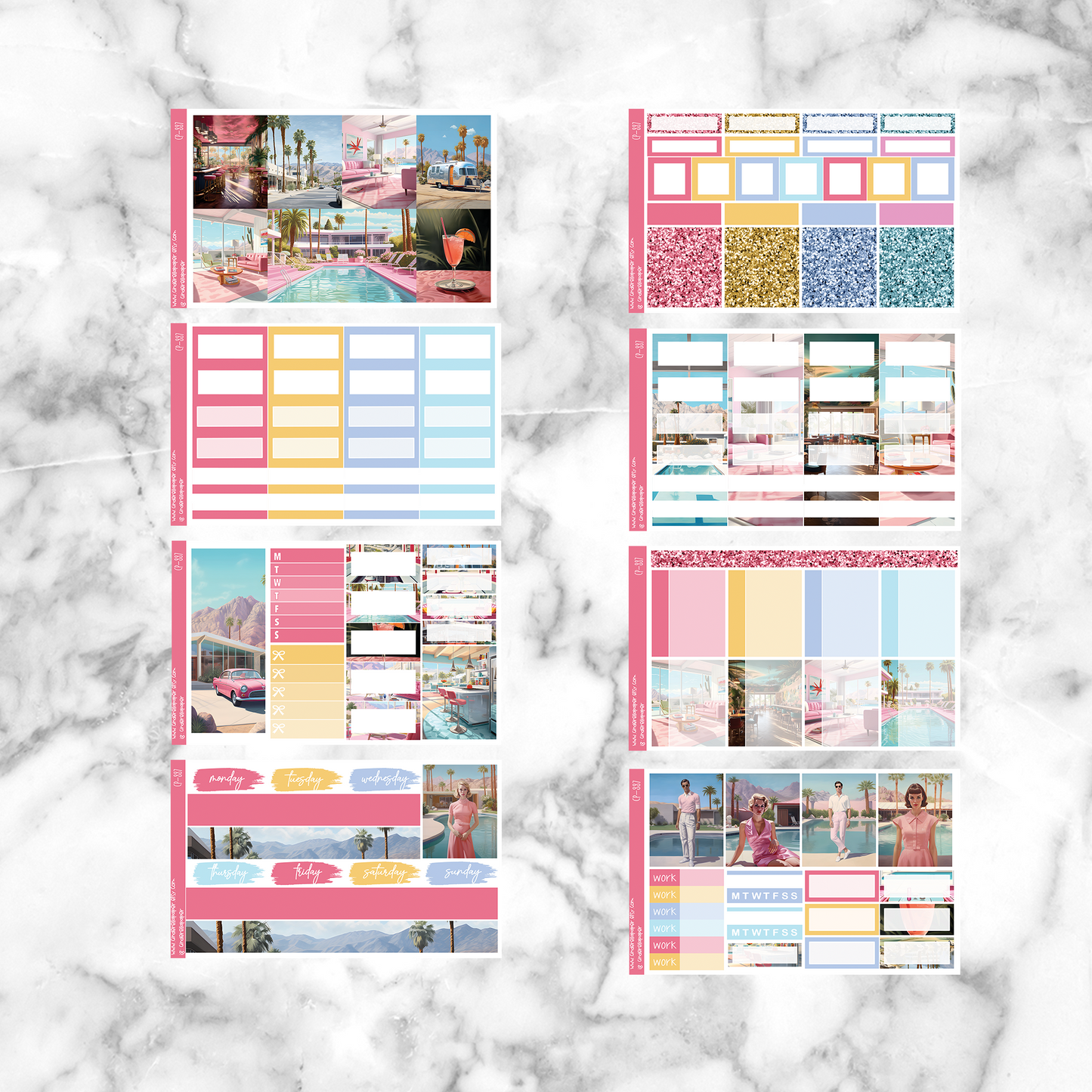 Pink Palm Spring - Ultimate Sticker Kit