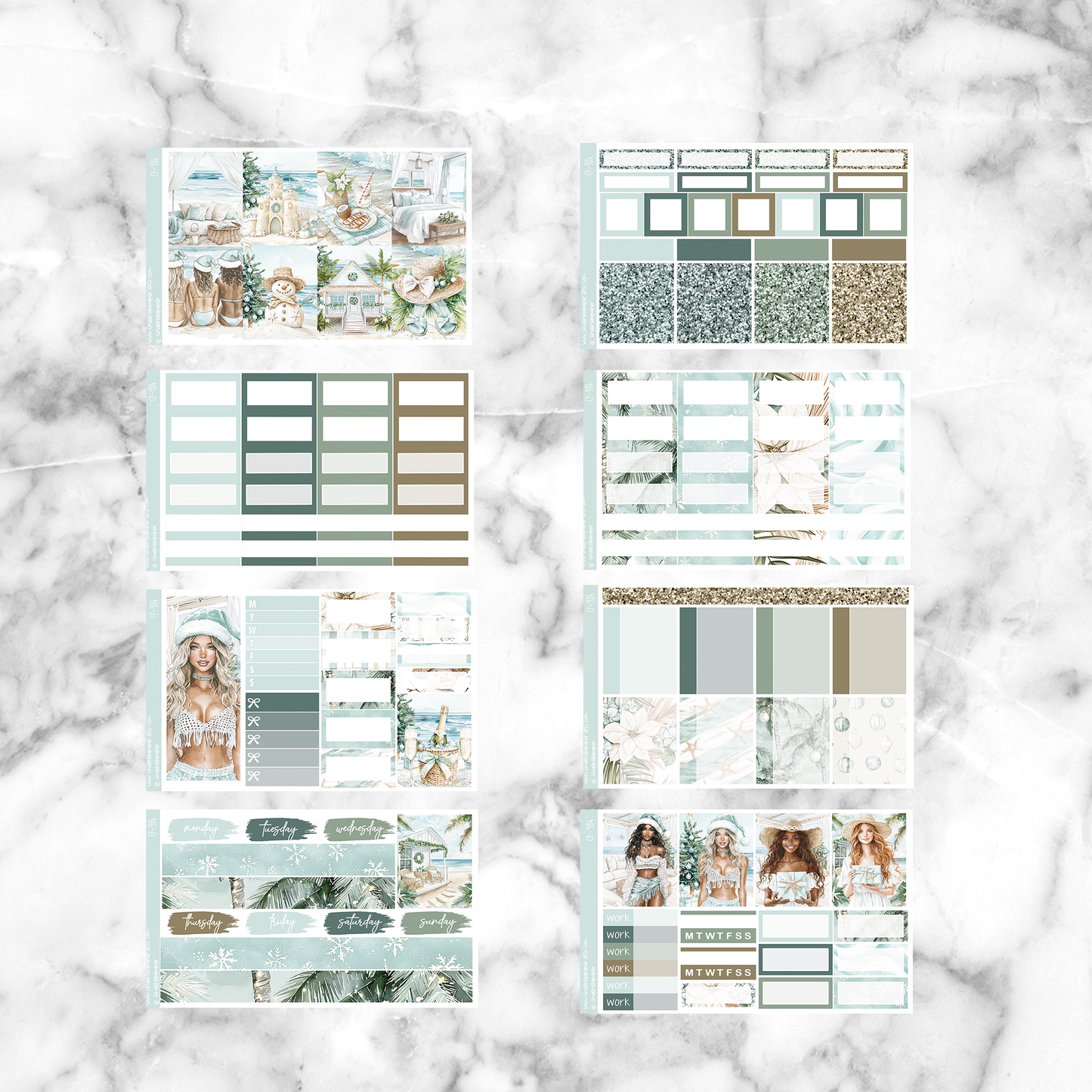* GLITCH * Coastal Holiday - Ultimate Sticker Kit