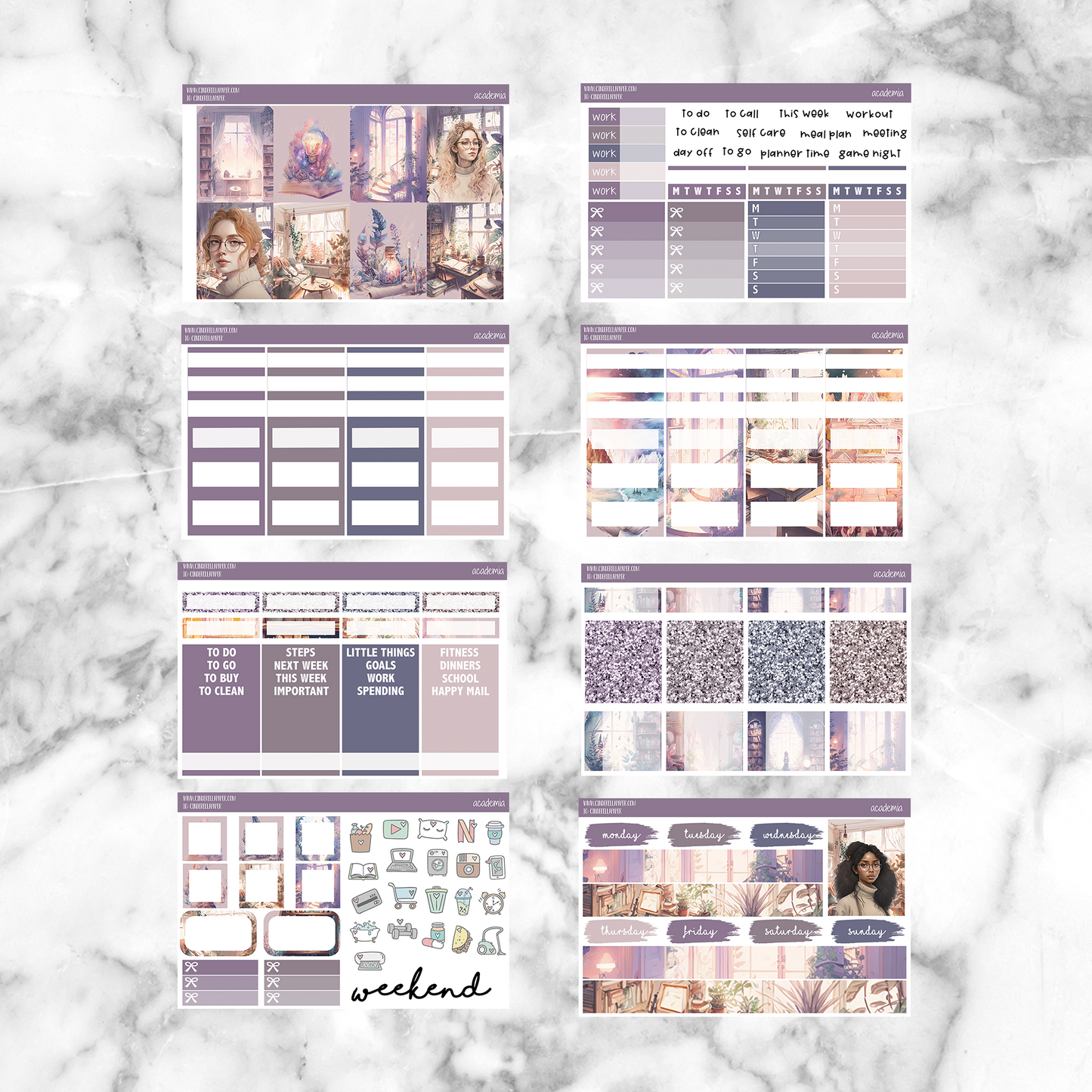 Academia Printable Planner Sticker