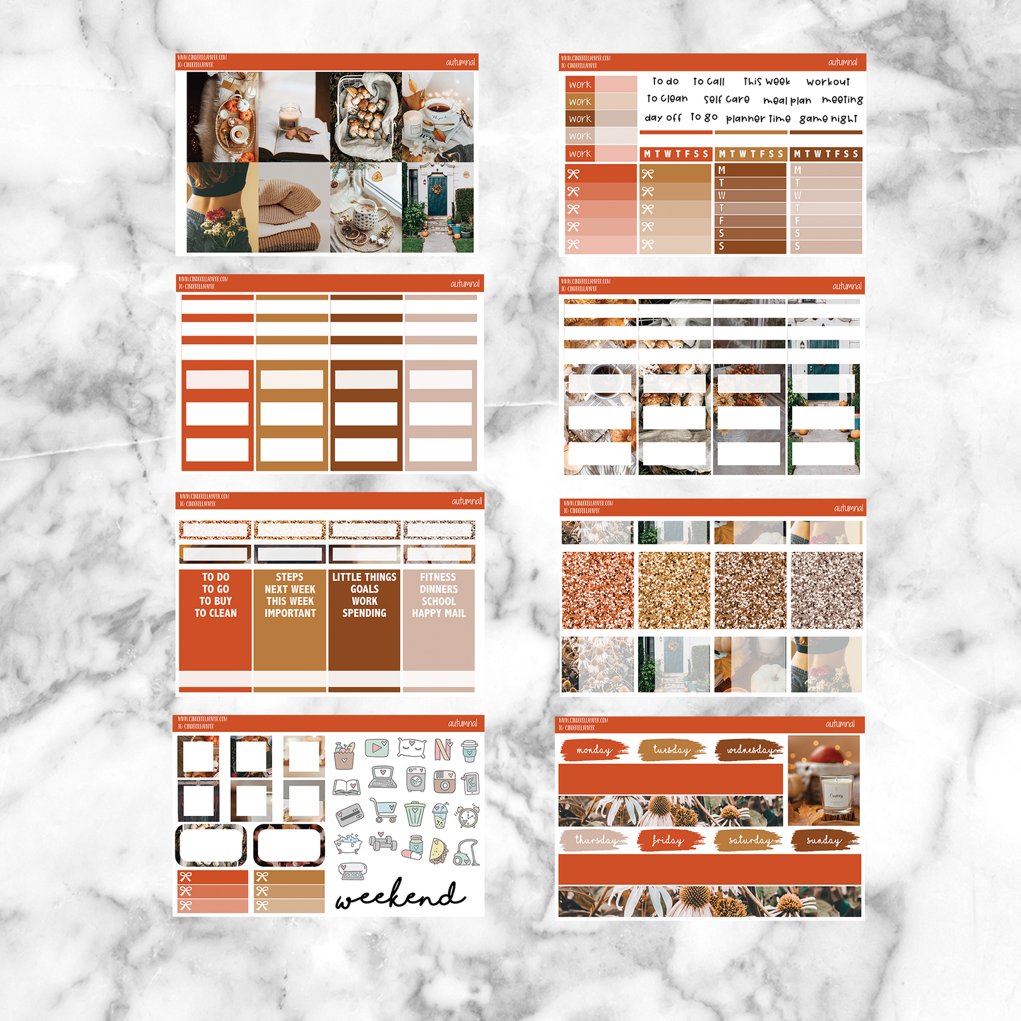 Autumnal Printable Planner Sticker