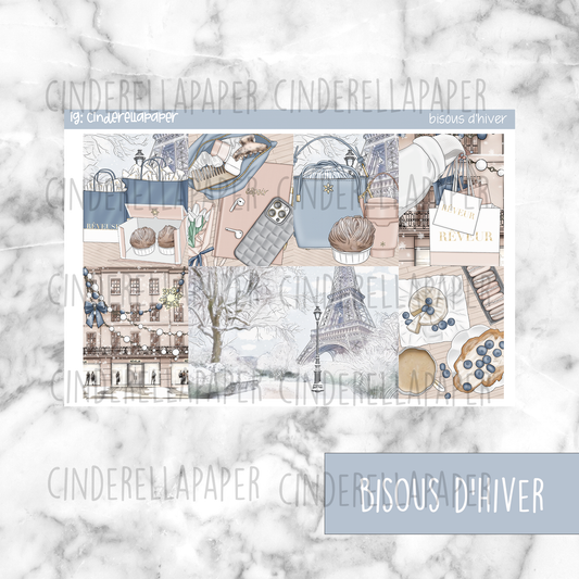 Bisous D'Hiver Printable Planner Sticker