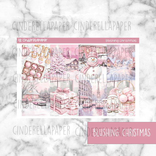 Blushing Christmas Printable Planner Sticker