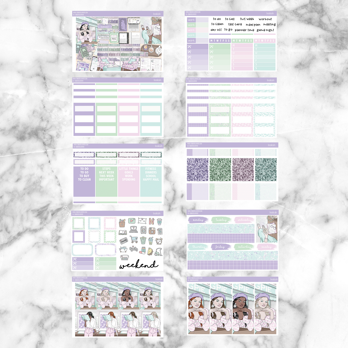 Bookish Printable Planner Sticker