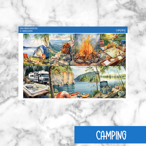 Camping Printable Planner Sticker
