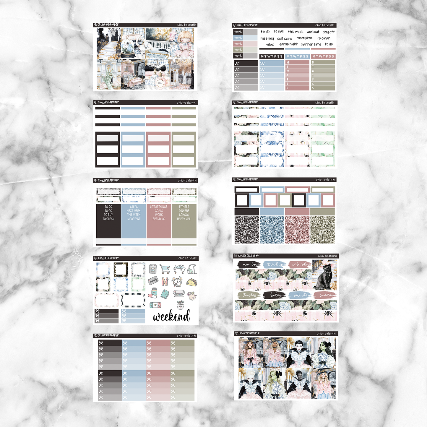 Chic to Death Printable Planner Sticker