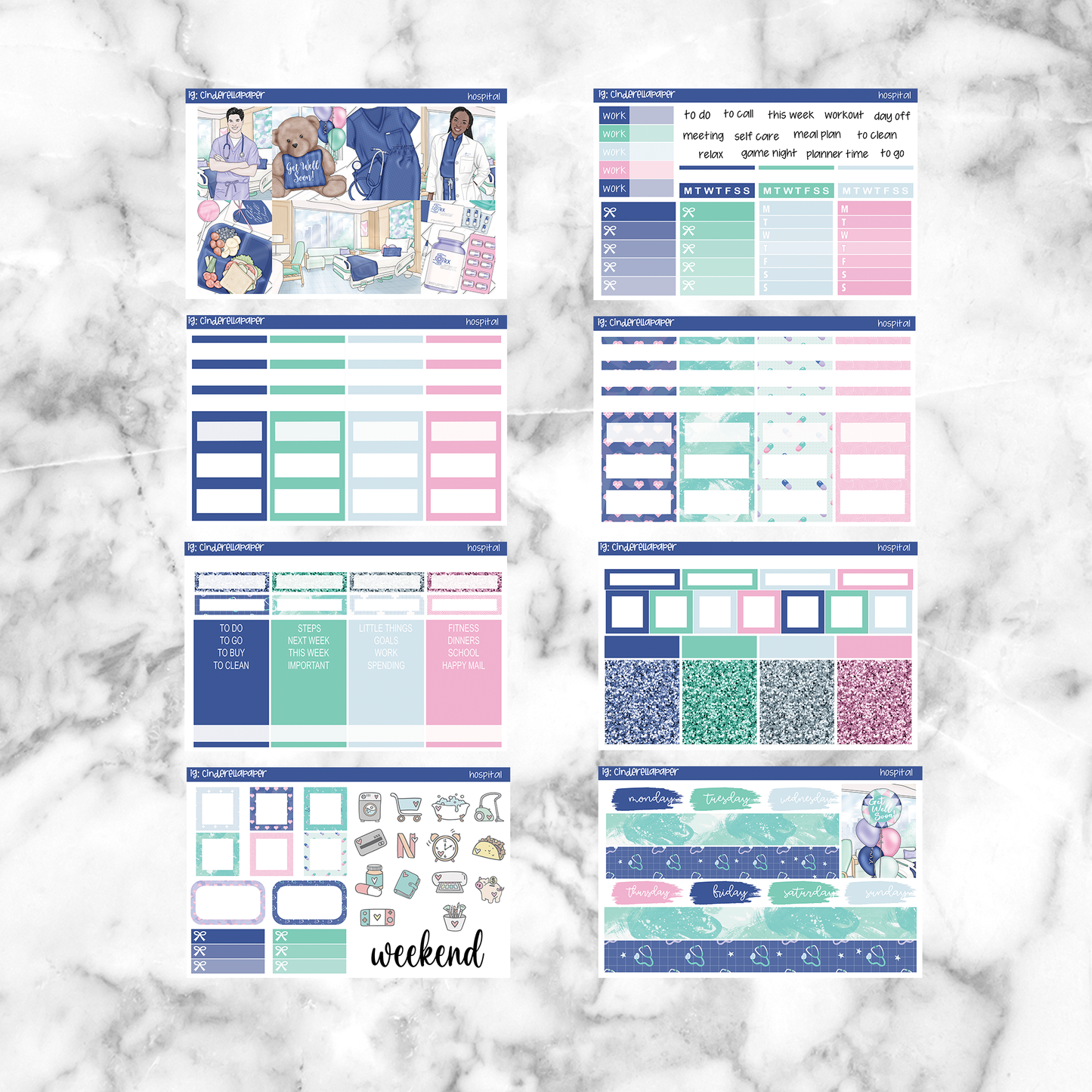 Hospital Printable Planner Sticker