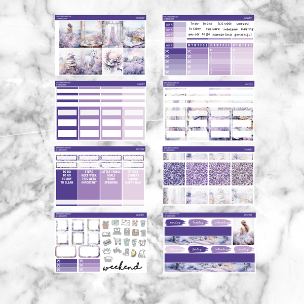 Lavender Printable Planner Sticker