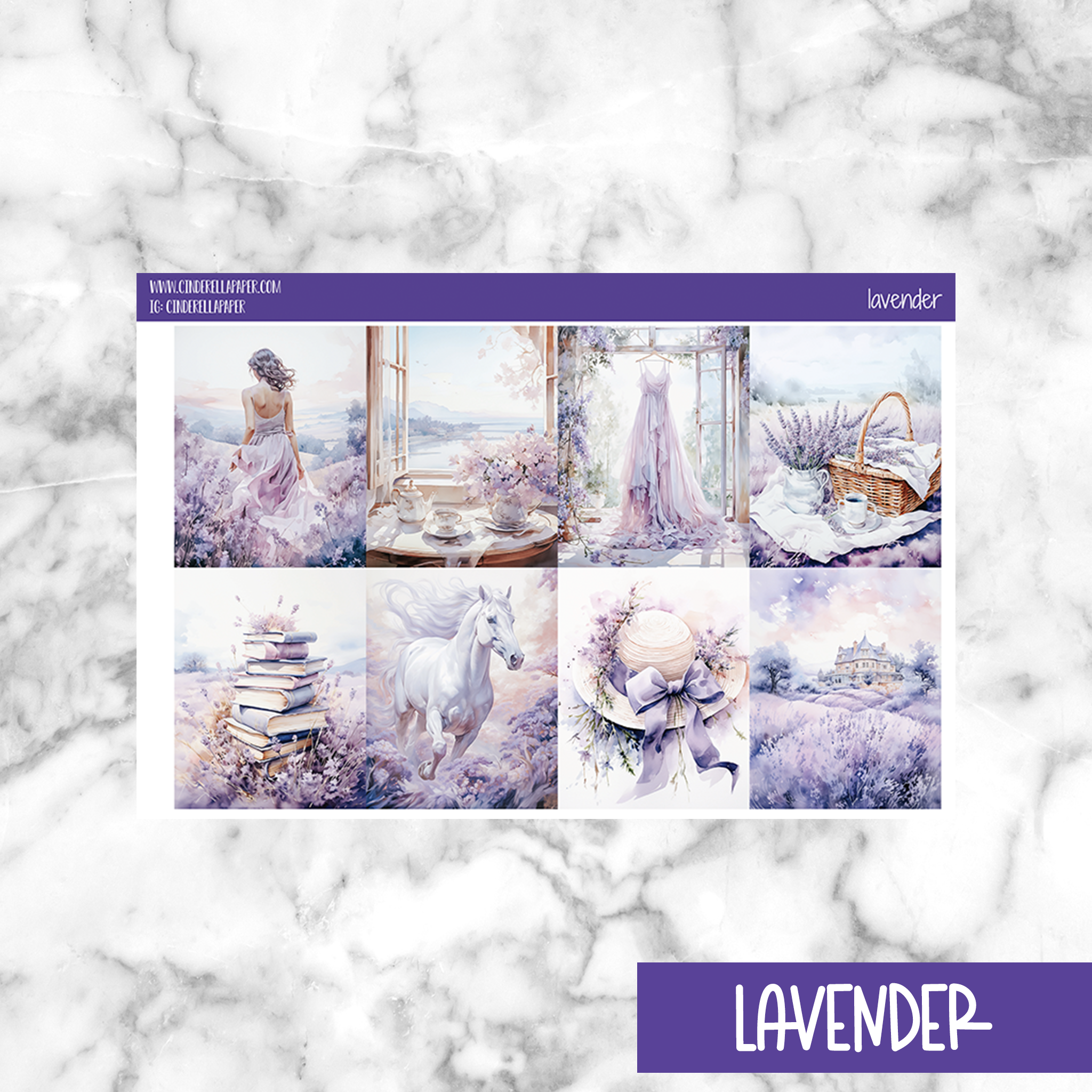 Lavender Printable Planner Sticker