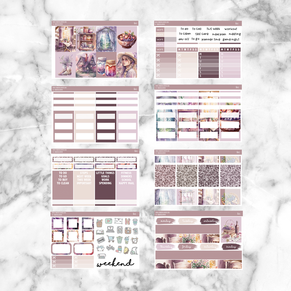Lilac Printable Planner Sticker