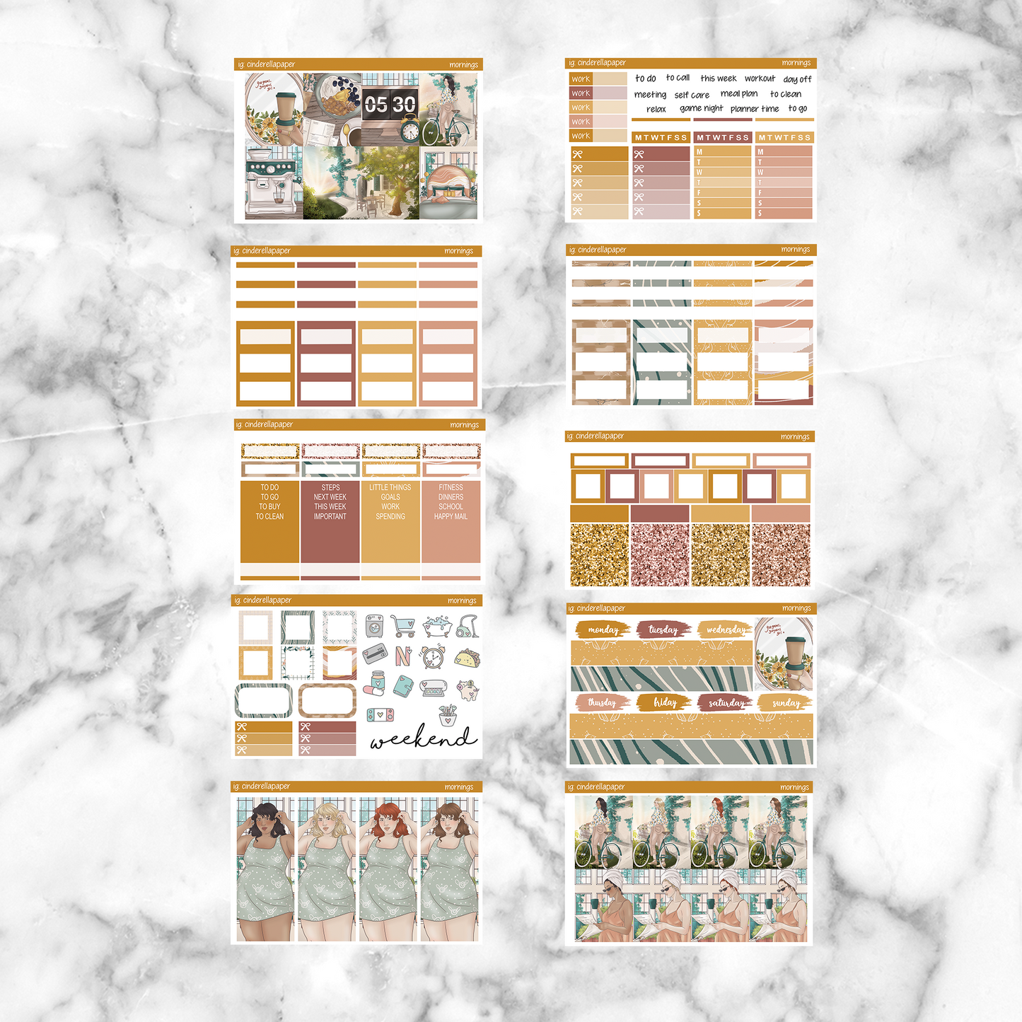 Mornings Printable Planner Sticker