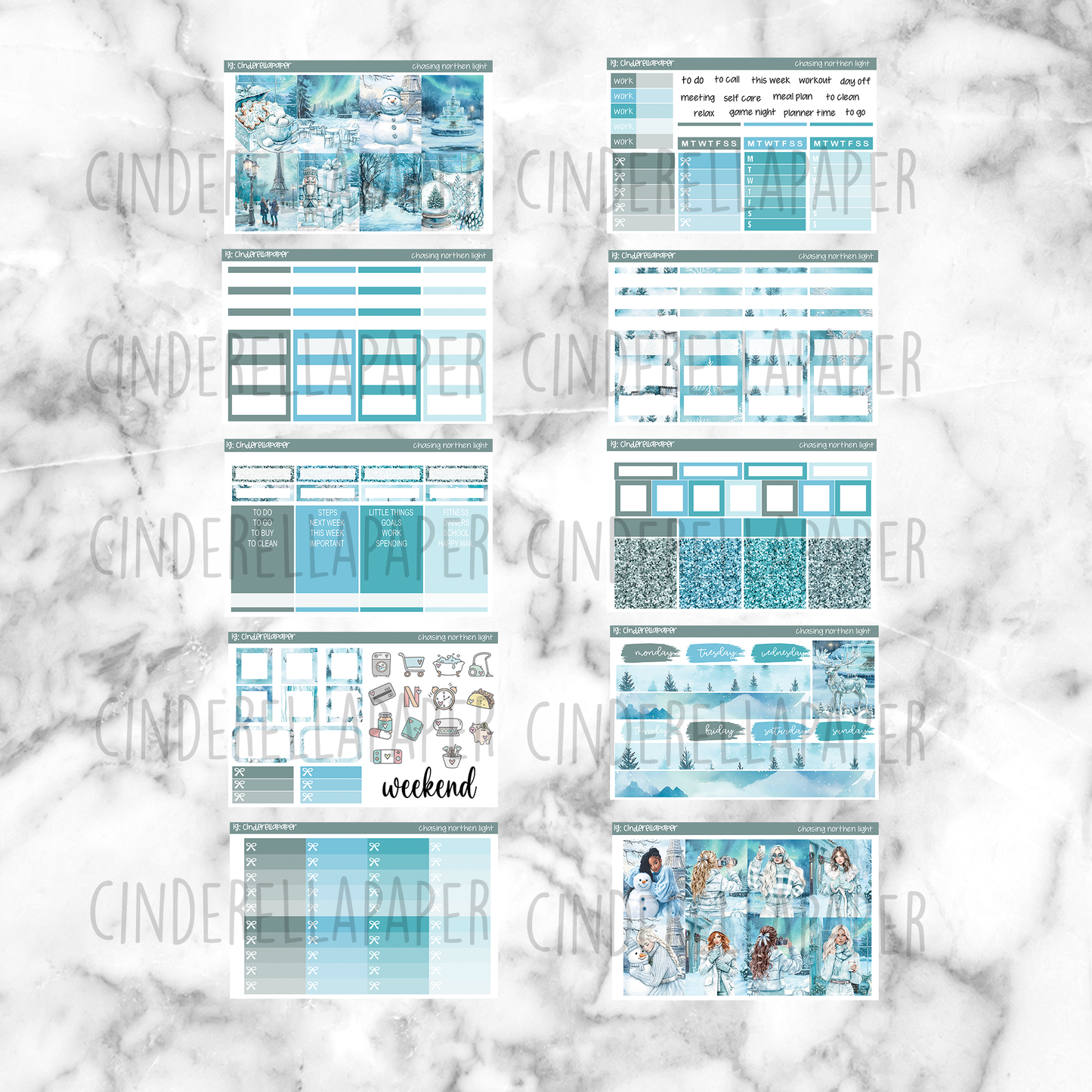 Chasing Northern Light Printable Planner Sticker