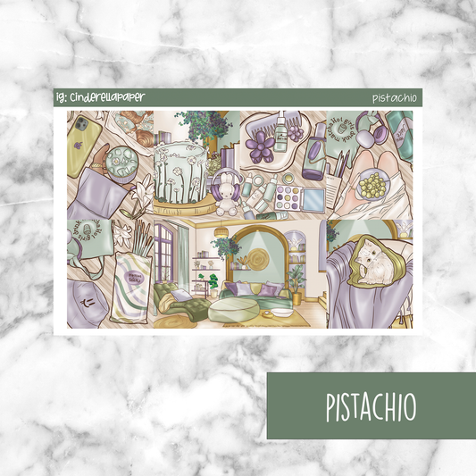 Pistachio Printable Planner Sticker