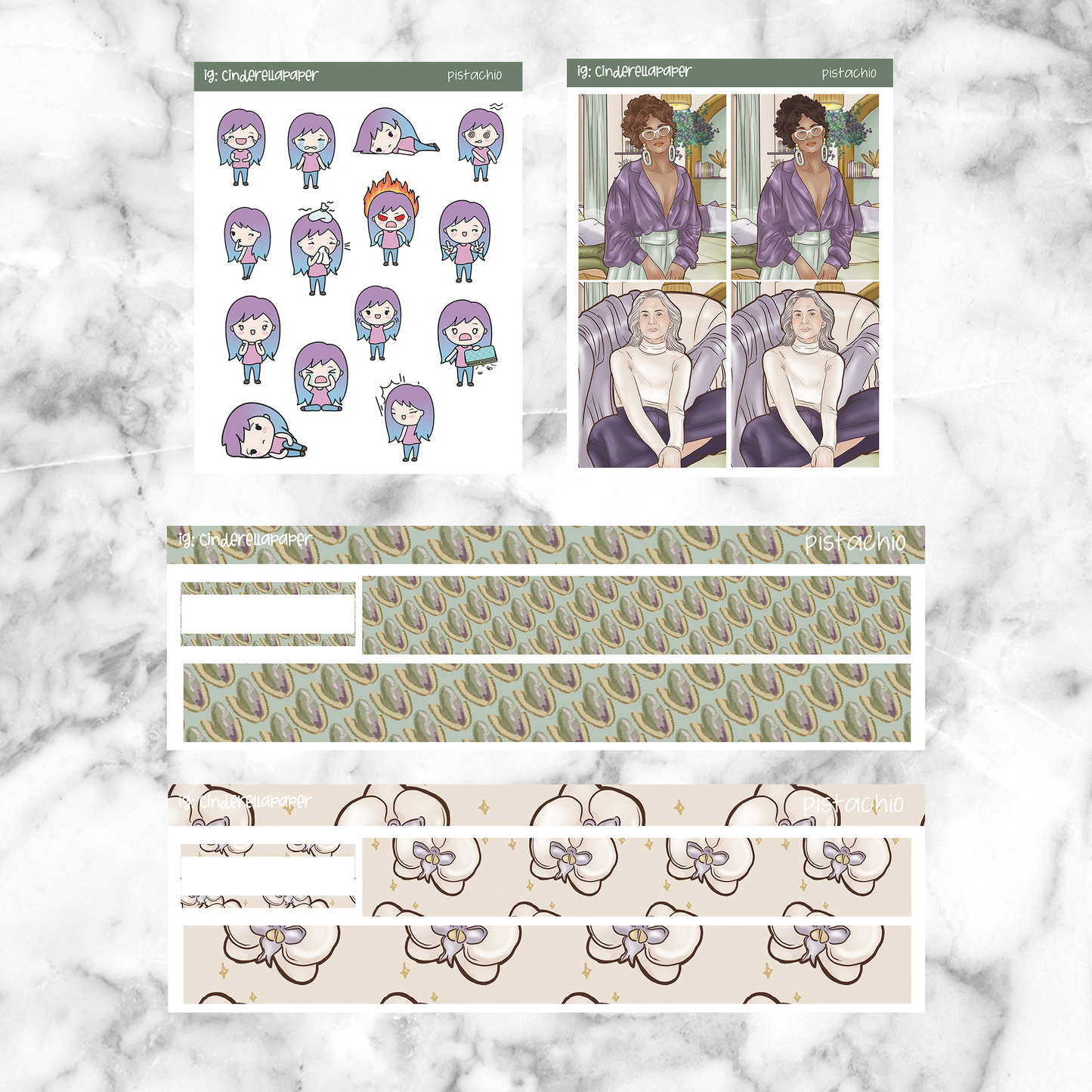 Pistachio Printable Planner Sticker