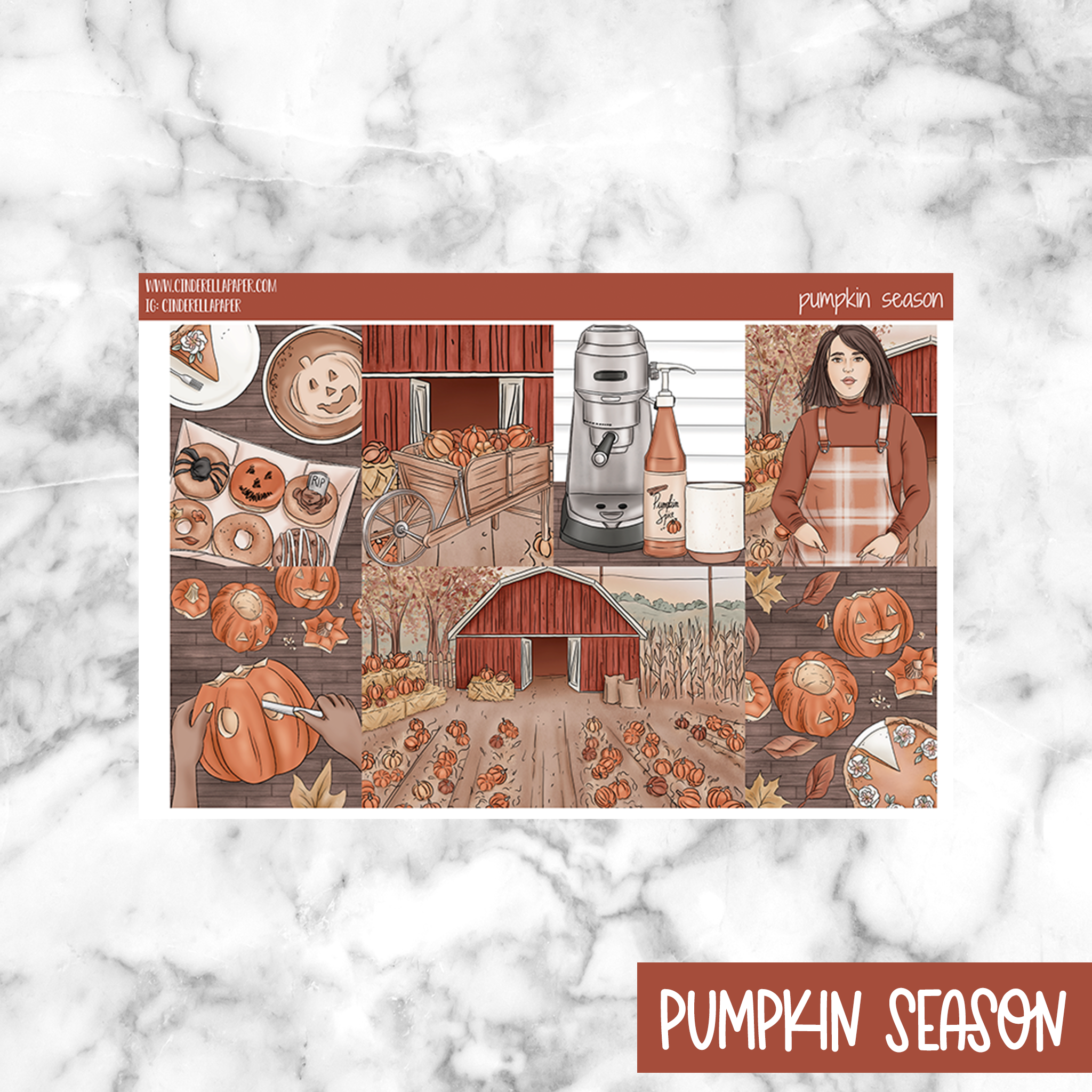 Pumpkin Season Printable Planner Sticker
