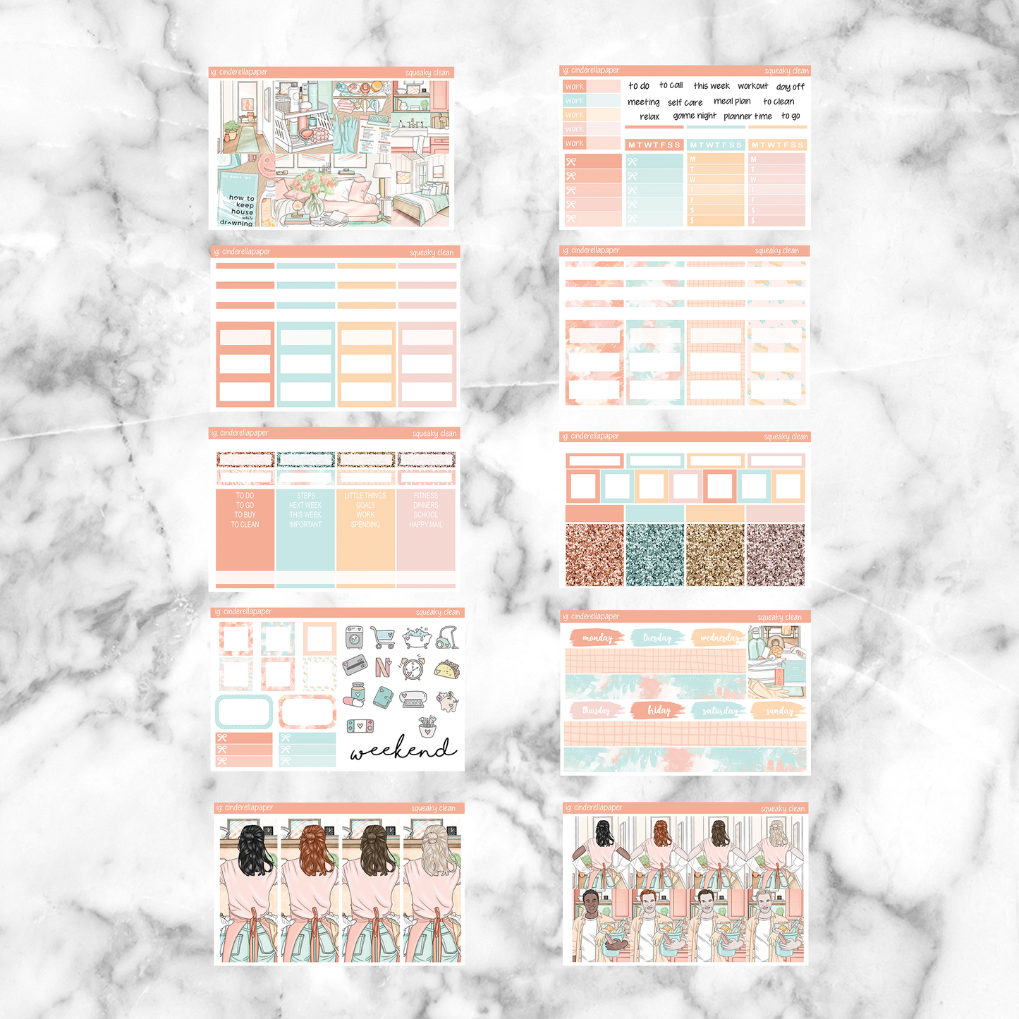 Squeaky Clean Printable Planner Sticker