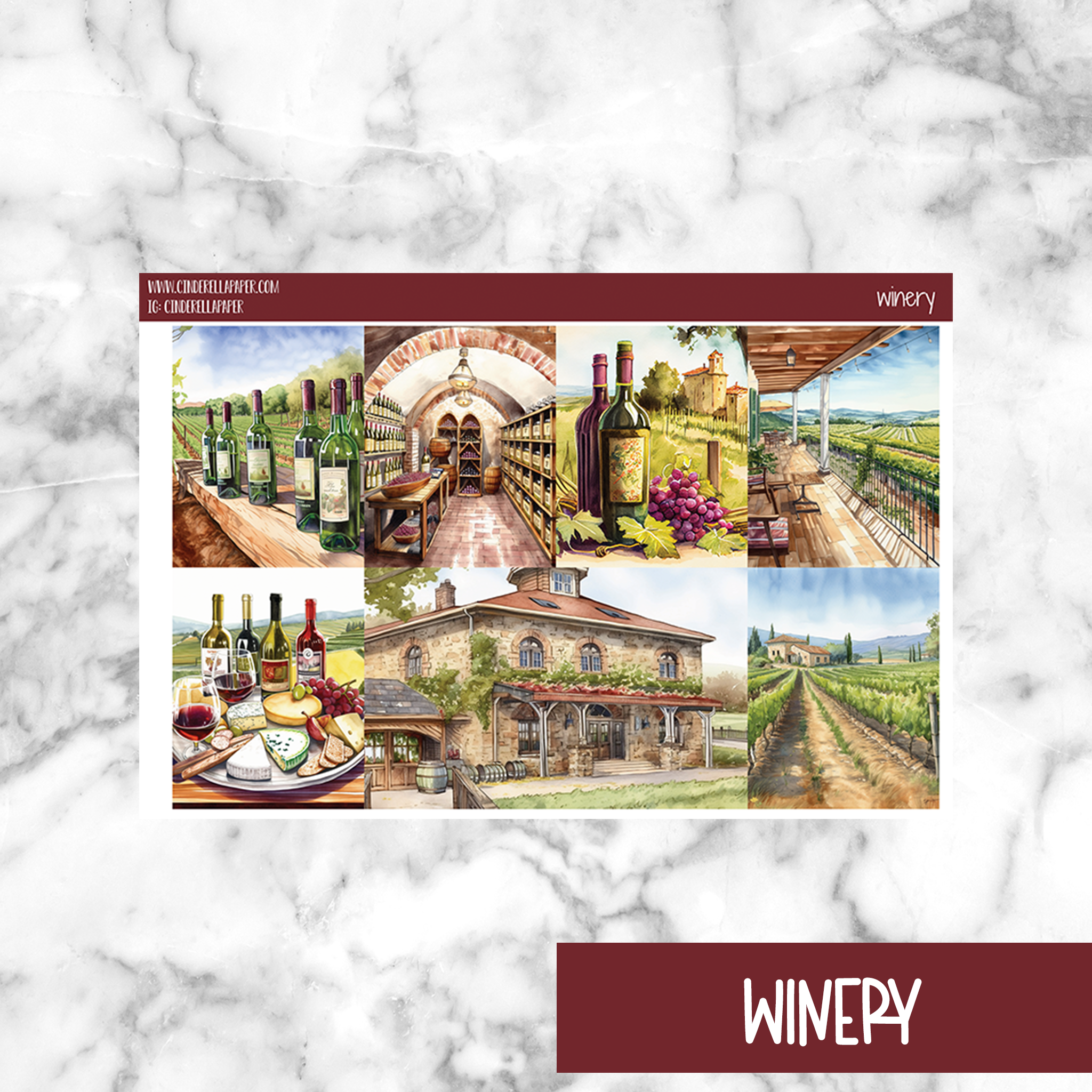 Winery Printable Planner Sticker