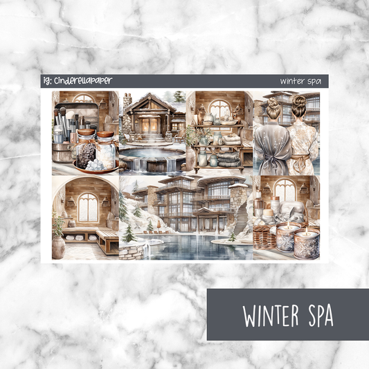 Winter Spa Printable Planner Sticker
