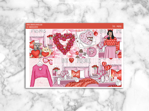Be Mine Printable Planner Stickers