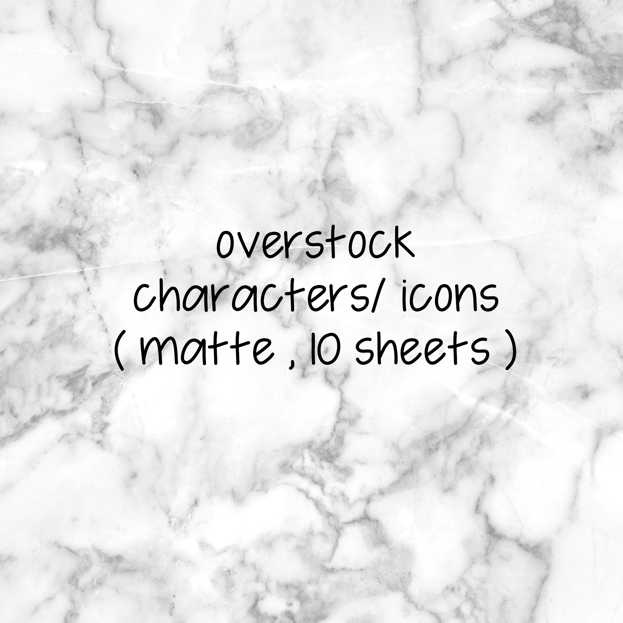 Overstock Functional/character stickers || MATTE