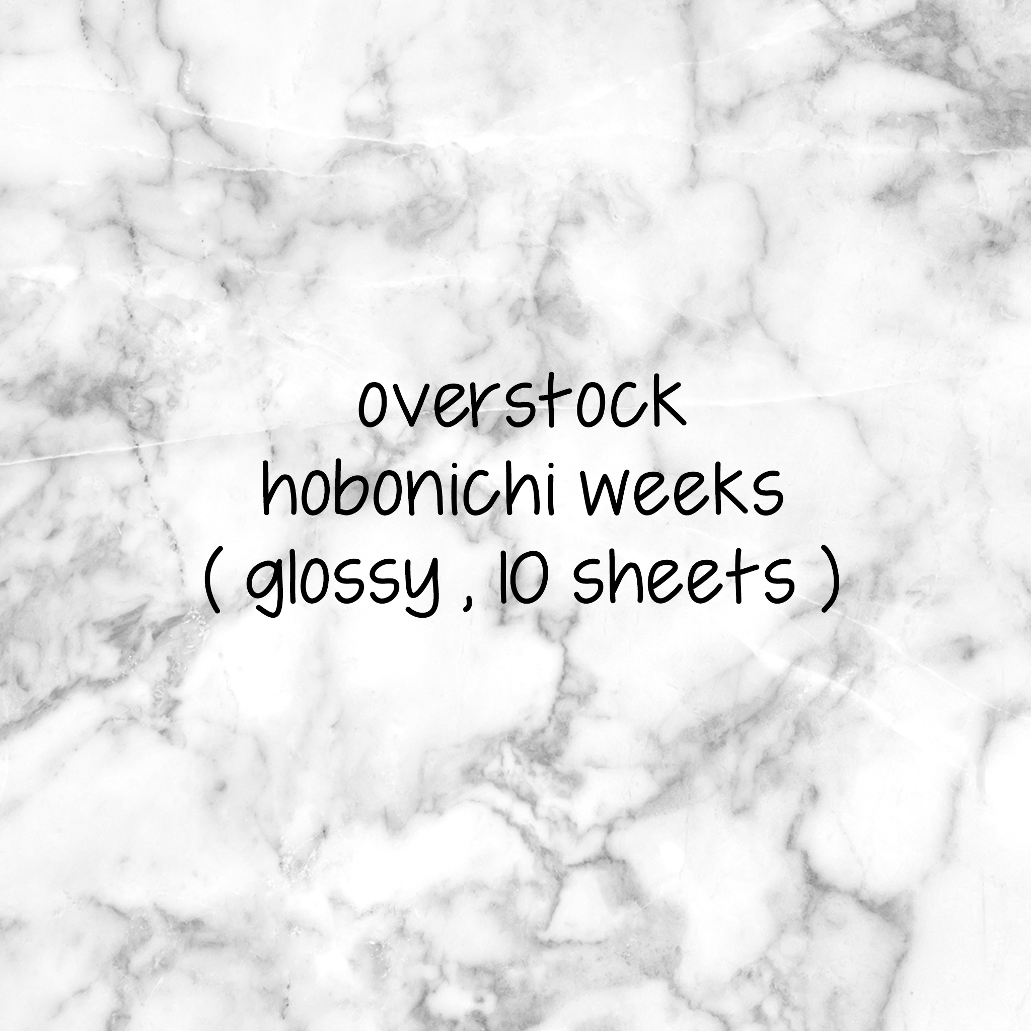 Overstock Hobonichi Weeks || GLOSSY