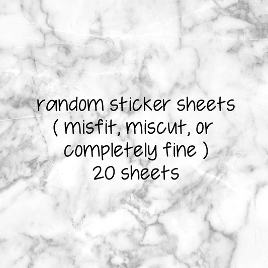 Random Sticker Sheets Grab Bags || 20 Sheets