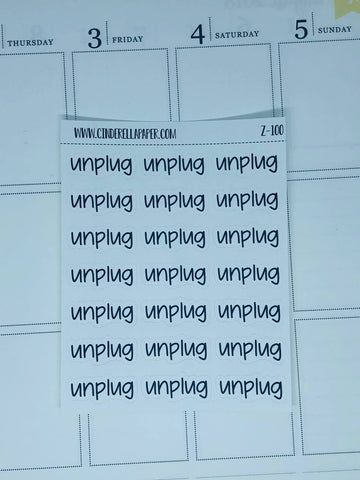 Unplug Script || Z-100 - CinderellaPaper
