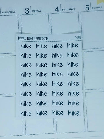 Hike Script || Z-101 - CinderellaPaper