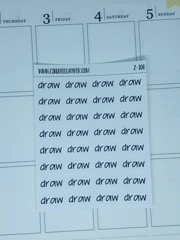 Draw Script || Z-106 - CinderellaPaper