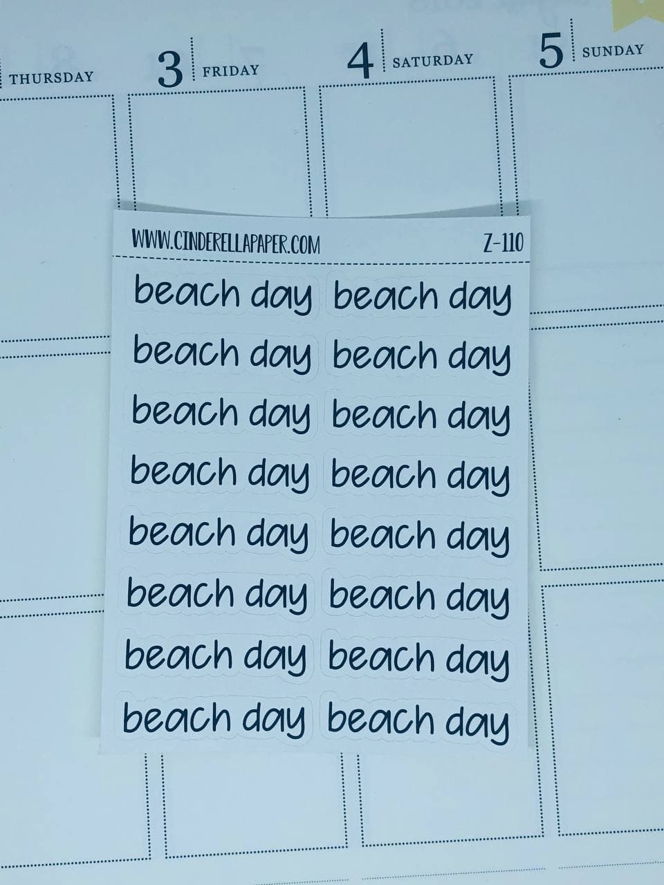 Beach Day Script || Z-110 - CinderellaPaper