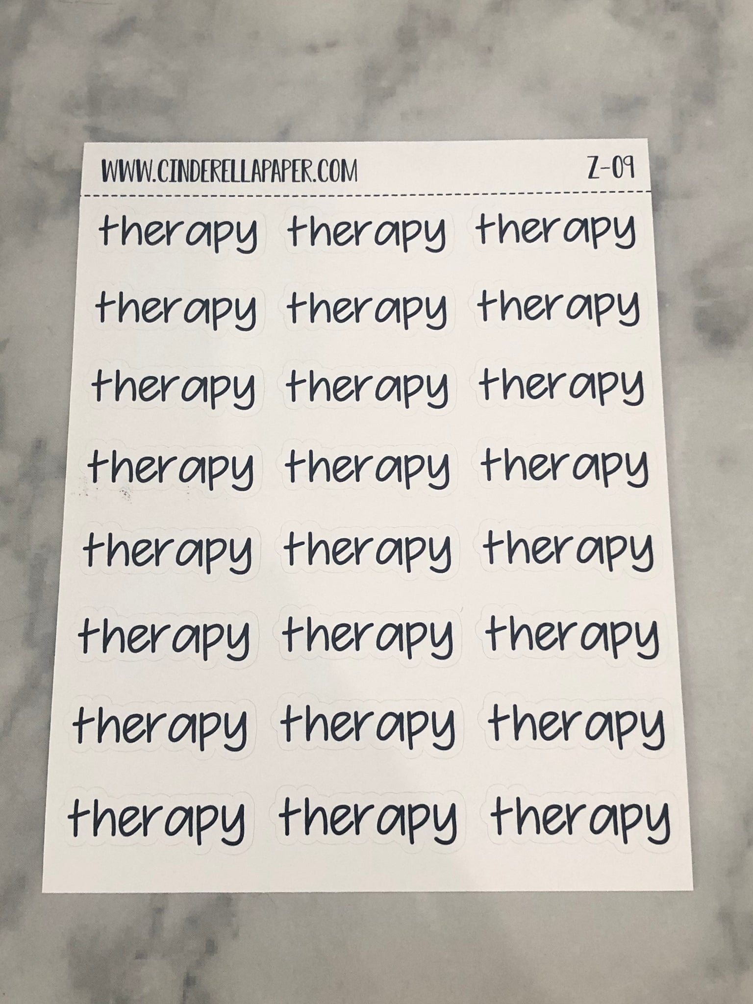Therapy Script || Z-09 - CinderellaPaper