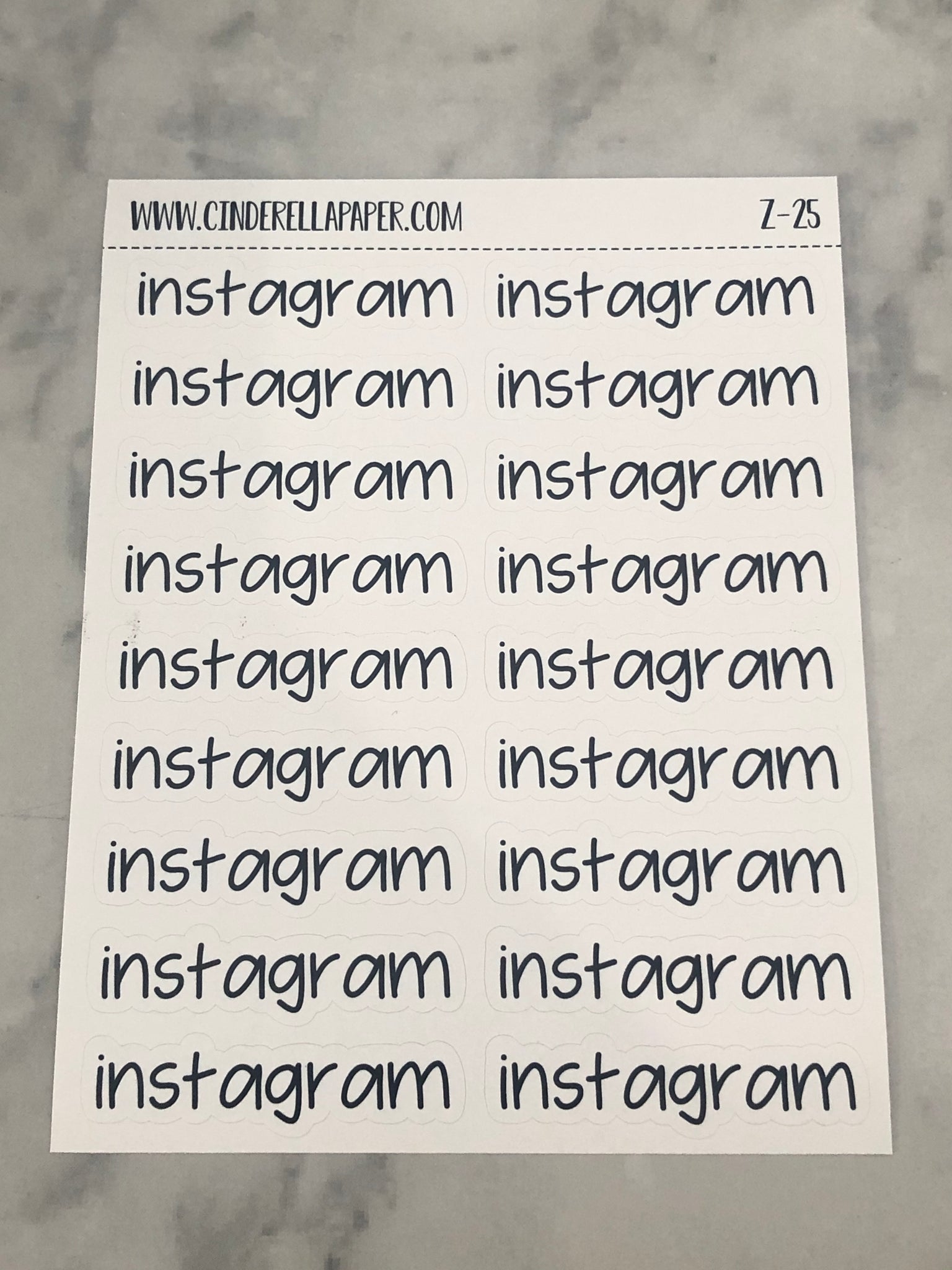 Instagram Script || Z-25 - CinderellaPaper