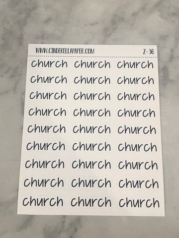 Church Script || Z-36 - CinderellaPaper