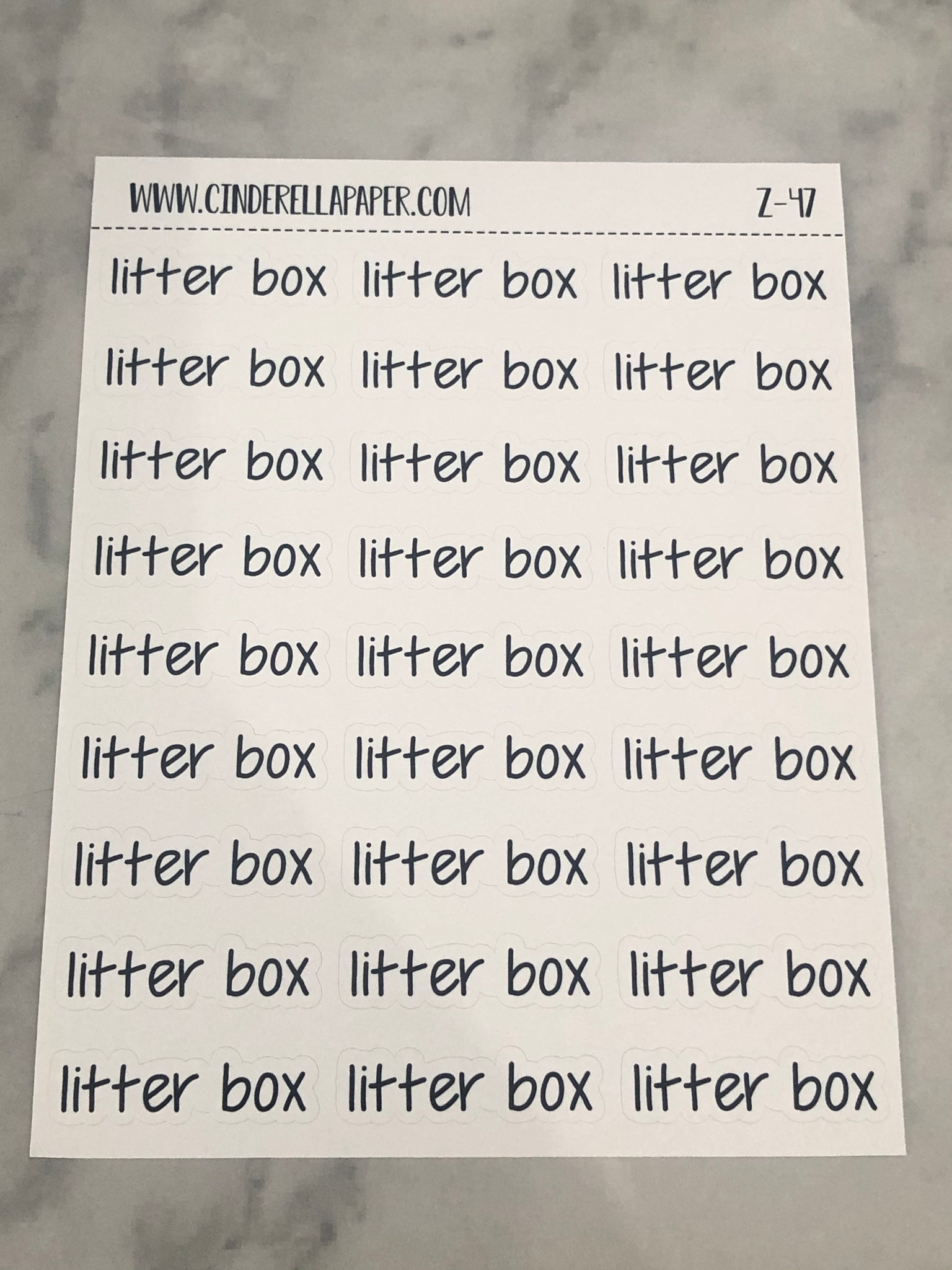 Litter Box Script || Z-47 - CinderellaPaper