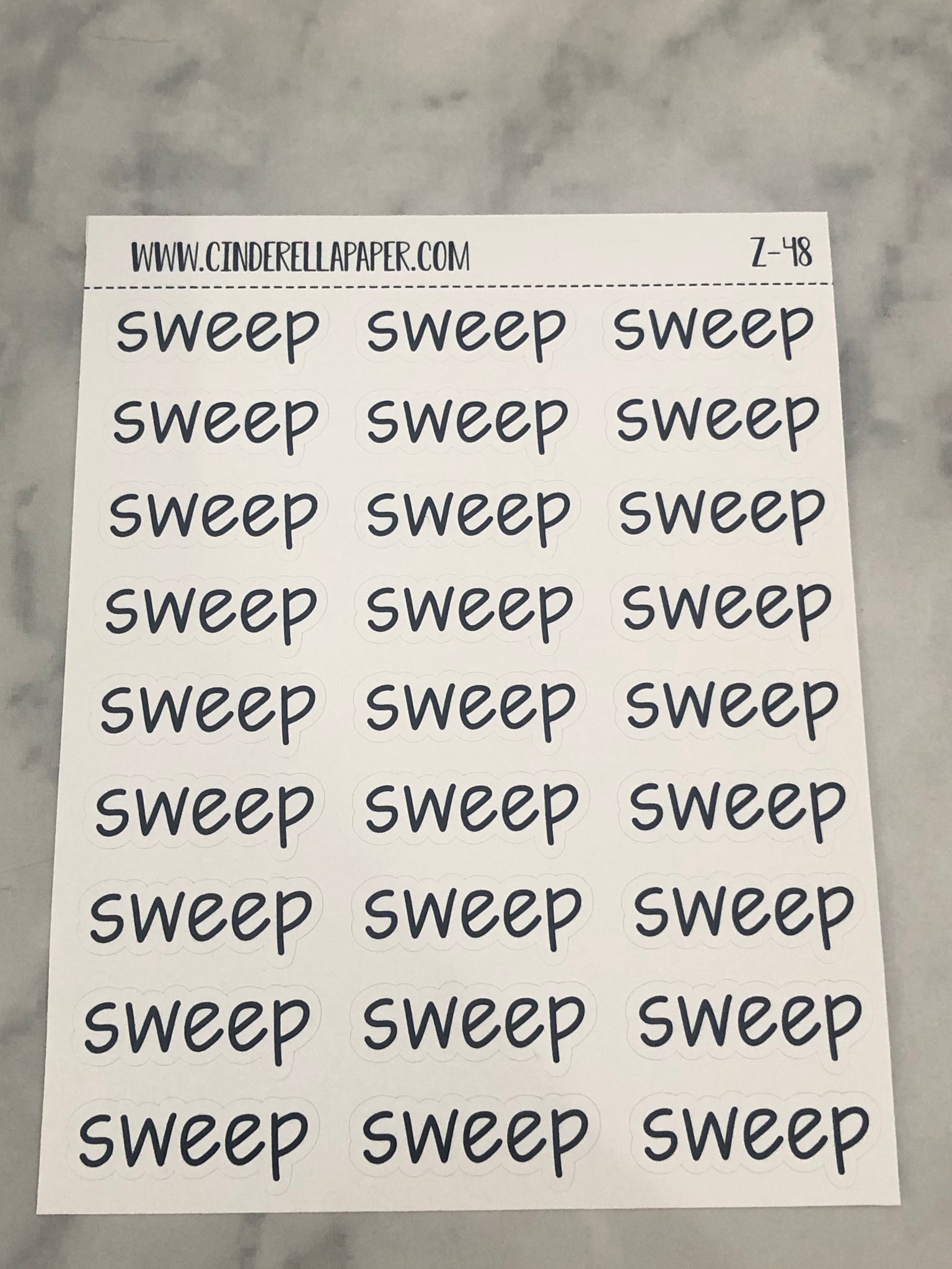 Sweep Script || Z-48 - CinderellaPaper