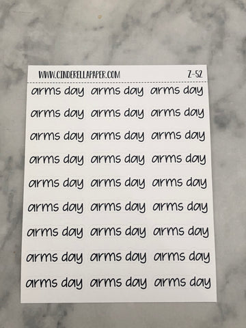 Arms Day Script || Z-52 - CinderellaPaper