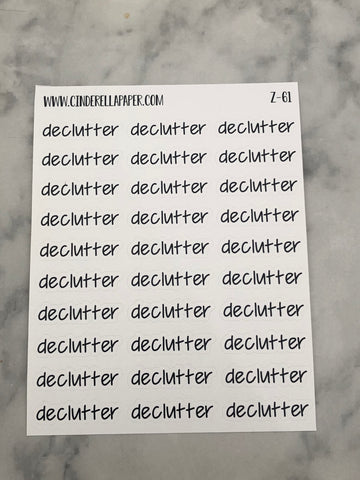 Declutter Script || Z-61 - CinderellaPaper