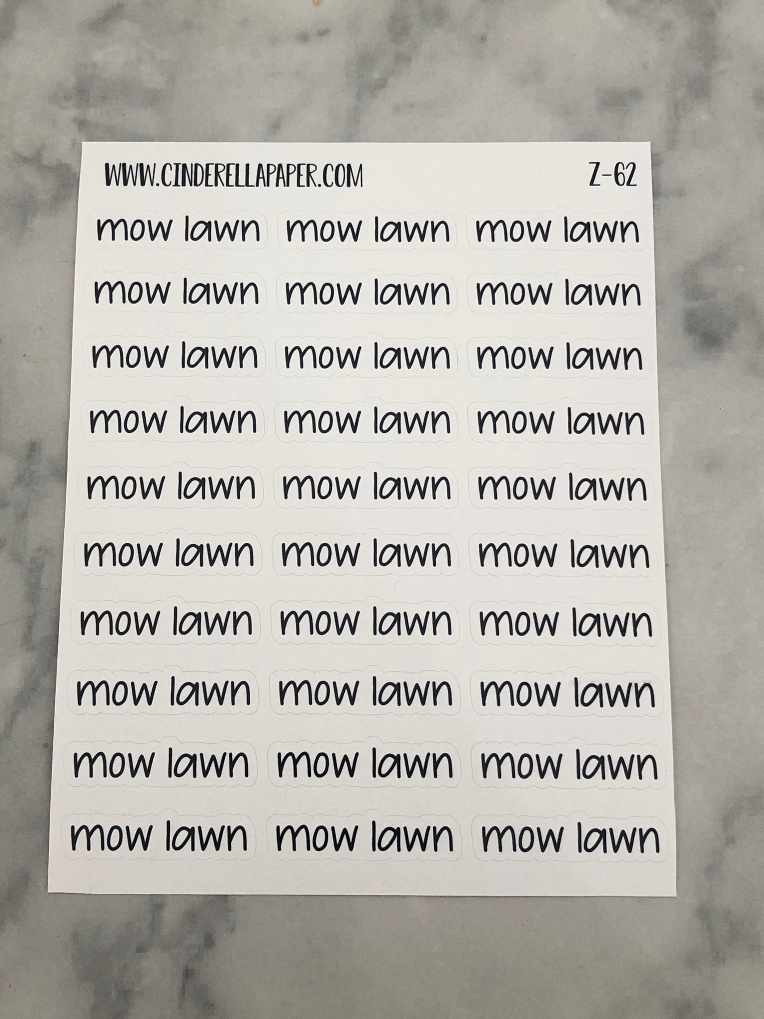 Mow Lawn Script || Z-62 - CinderellaPaper