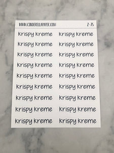 Krispy Kreme Script || Z-75 - CinderellaPaper