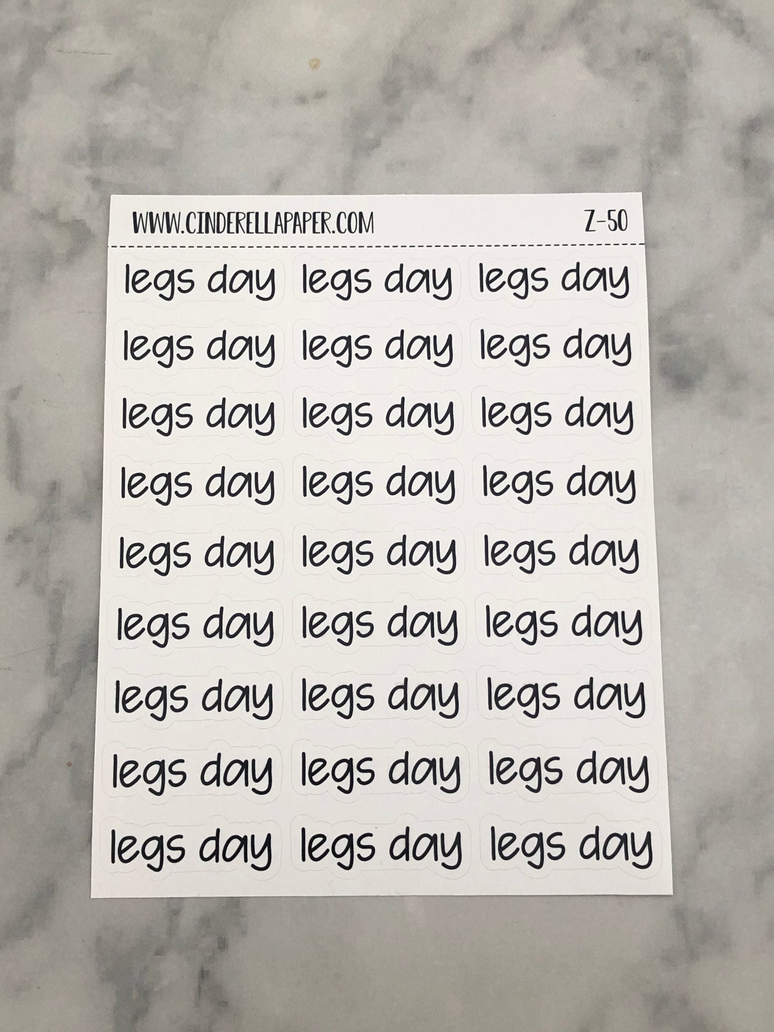 Legs Day Script || Z-50 - CinderellaPaper