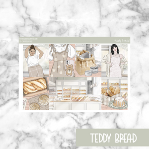 Teddy Bread Printable Planner Sticker